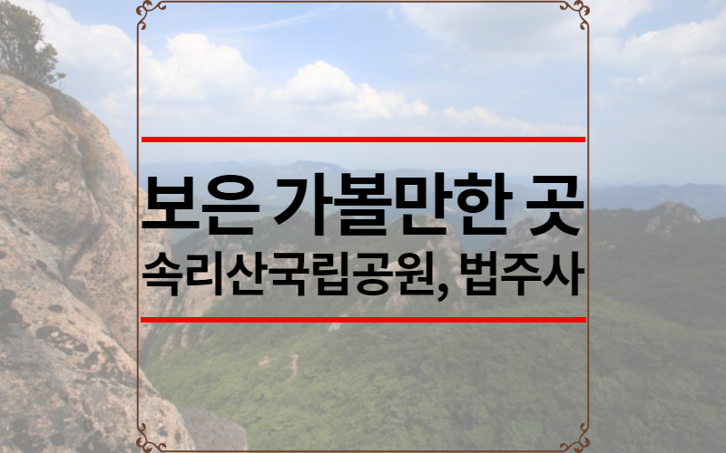 보은 가볼만한 곳