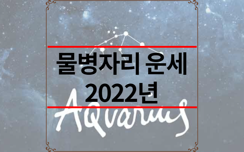 물병자리 운세 2022년