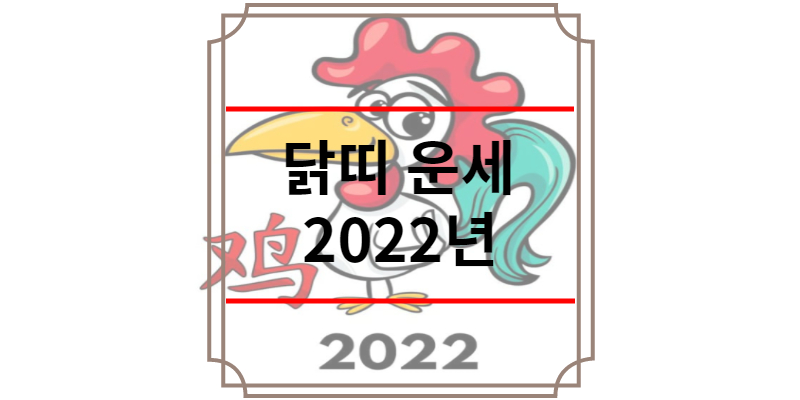 닭띠 운세 2022년