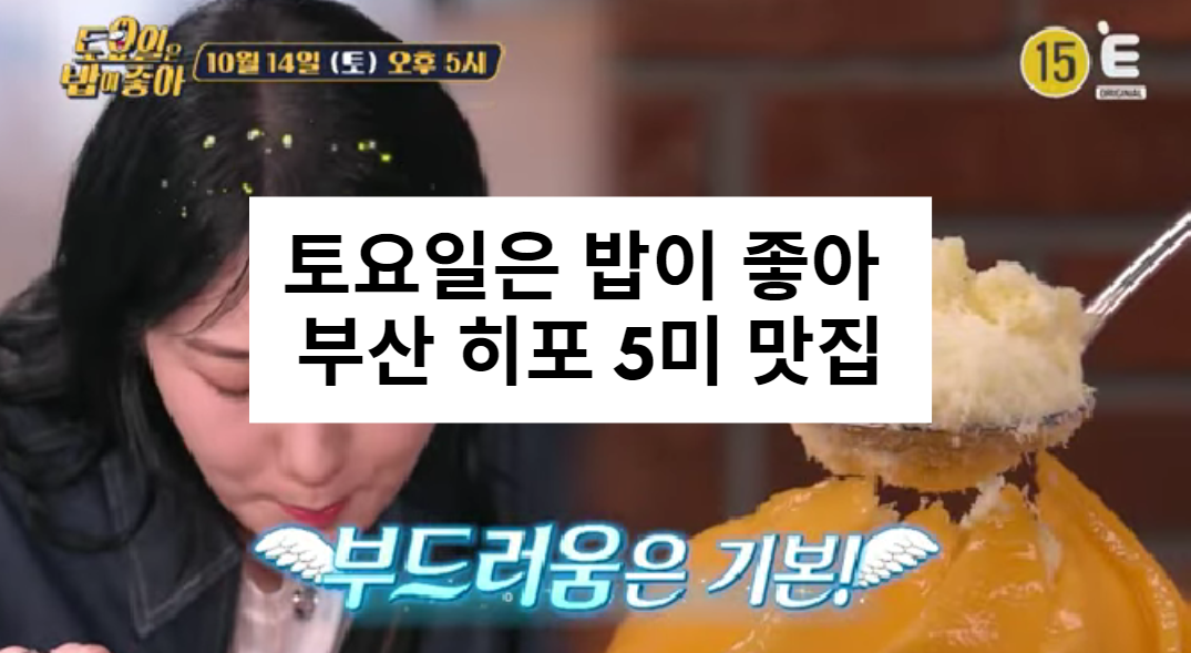 토요일은 밥이 좋아 부산 생망고 빙수