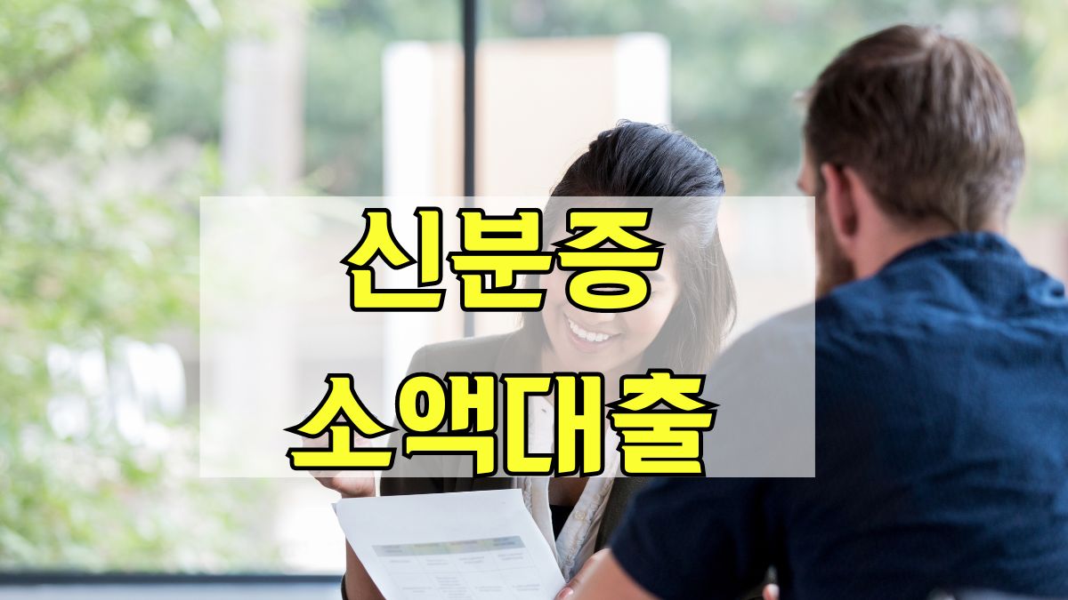 신분증 소액대출