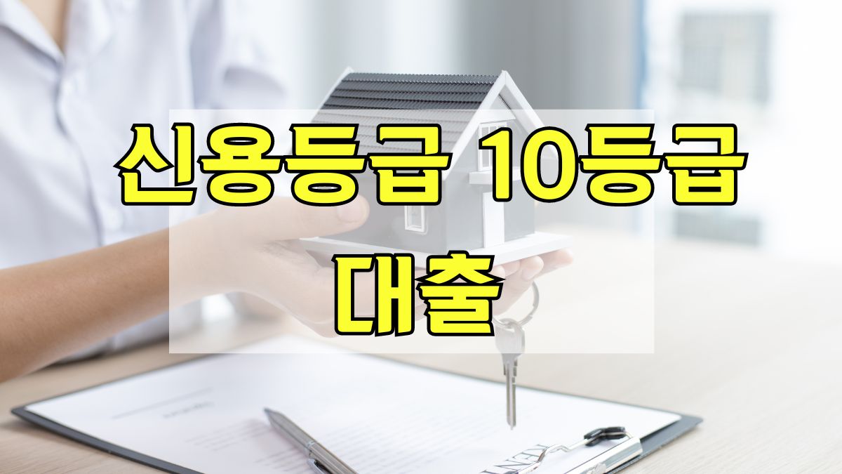신용등급 10등급 대출