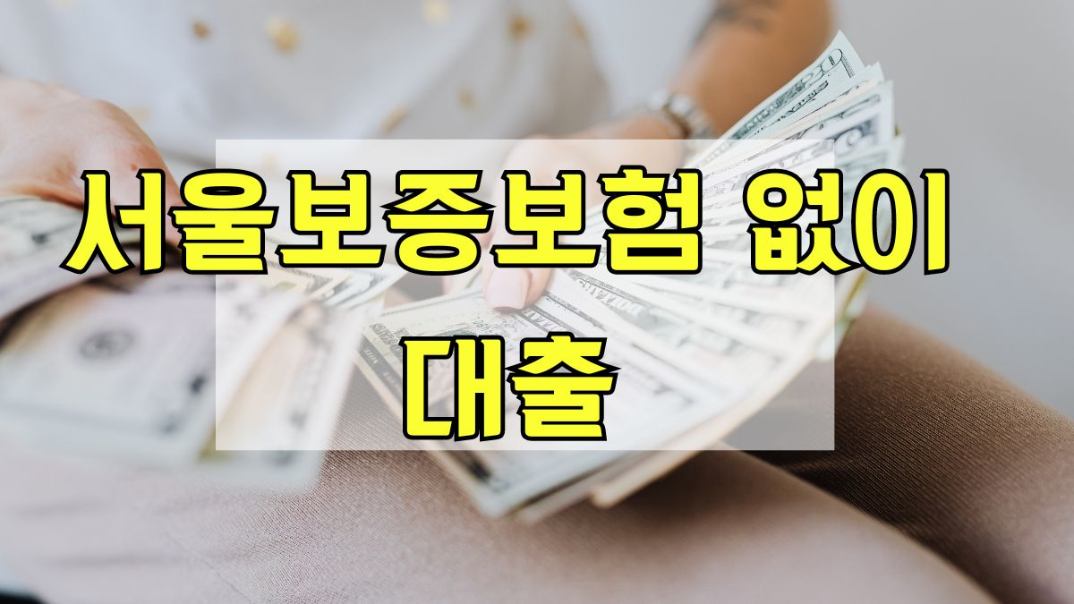 서울보증보험 없이 대출