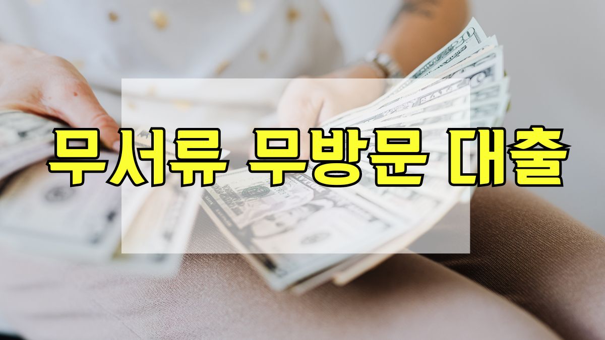 무서류 무방문 대출