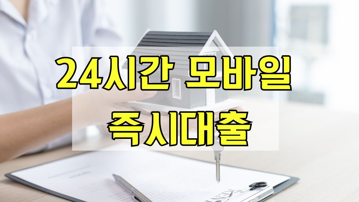24시간 모바일 즉시대출