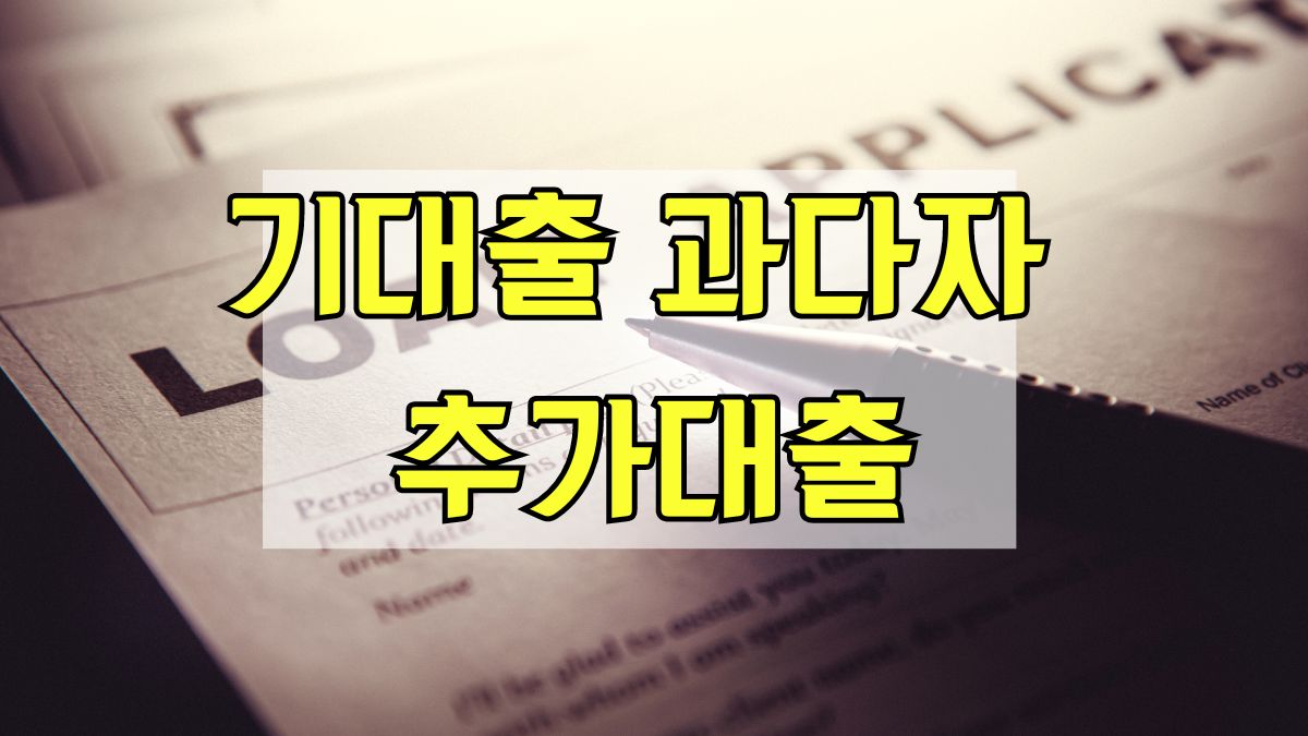 기대출 과다자 추가대출