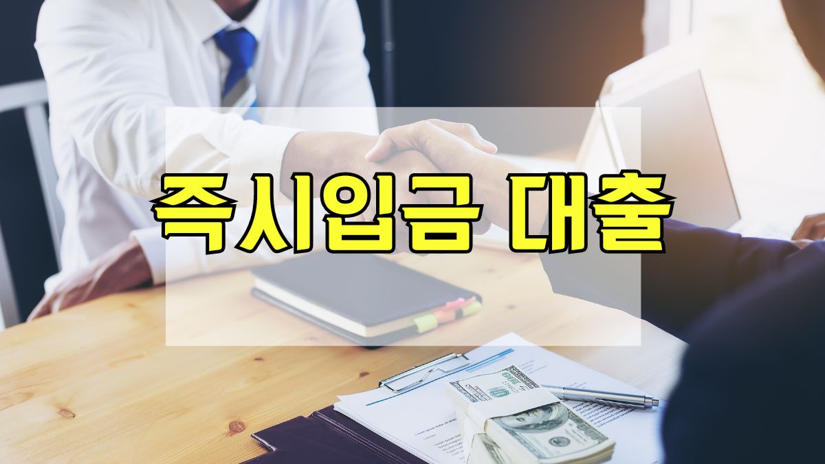 즉시입금 대출
