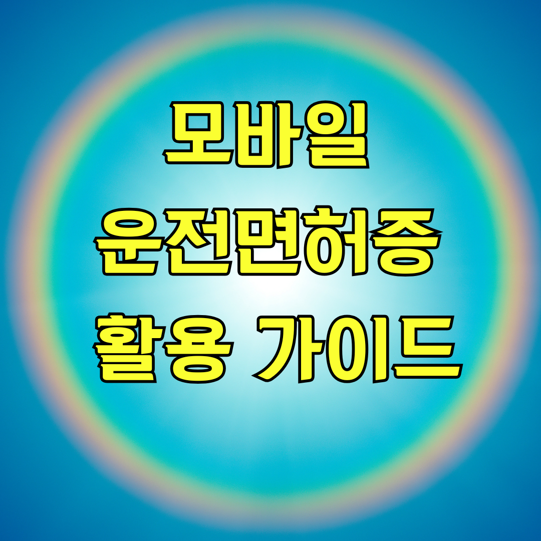 모바일 운전면허증 활용 가이드