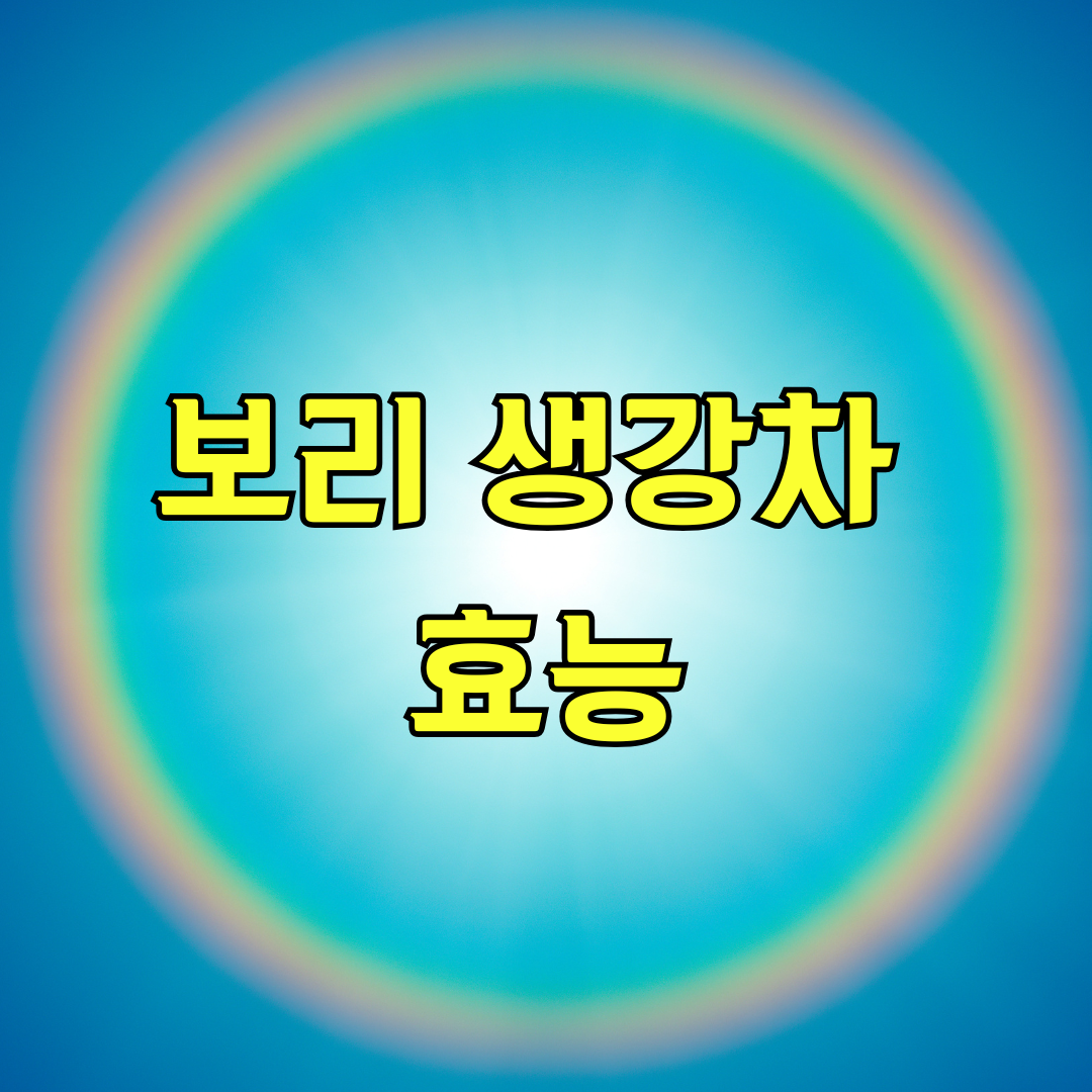 보리 생강차 효능