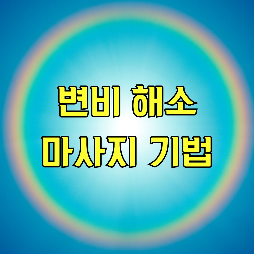 변비 해소 마사지 기법