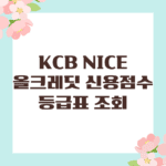 KCB NICE 올크레딧 신용점수 등급표 조회