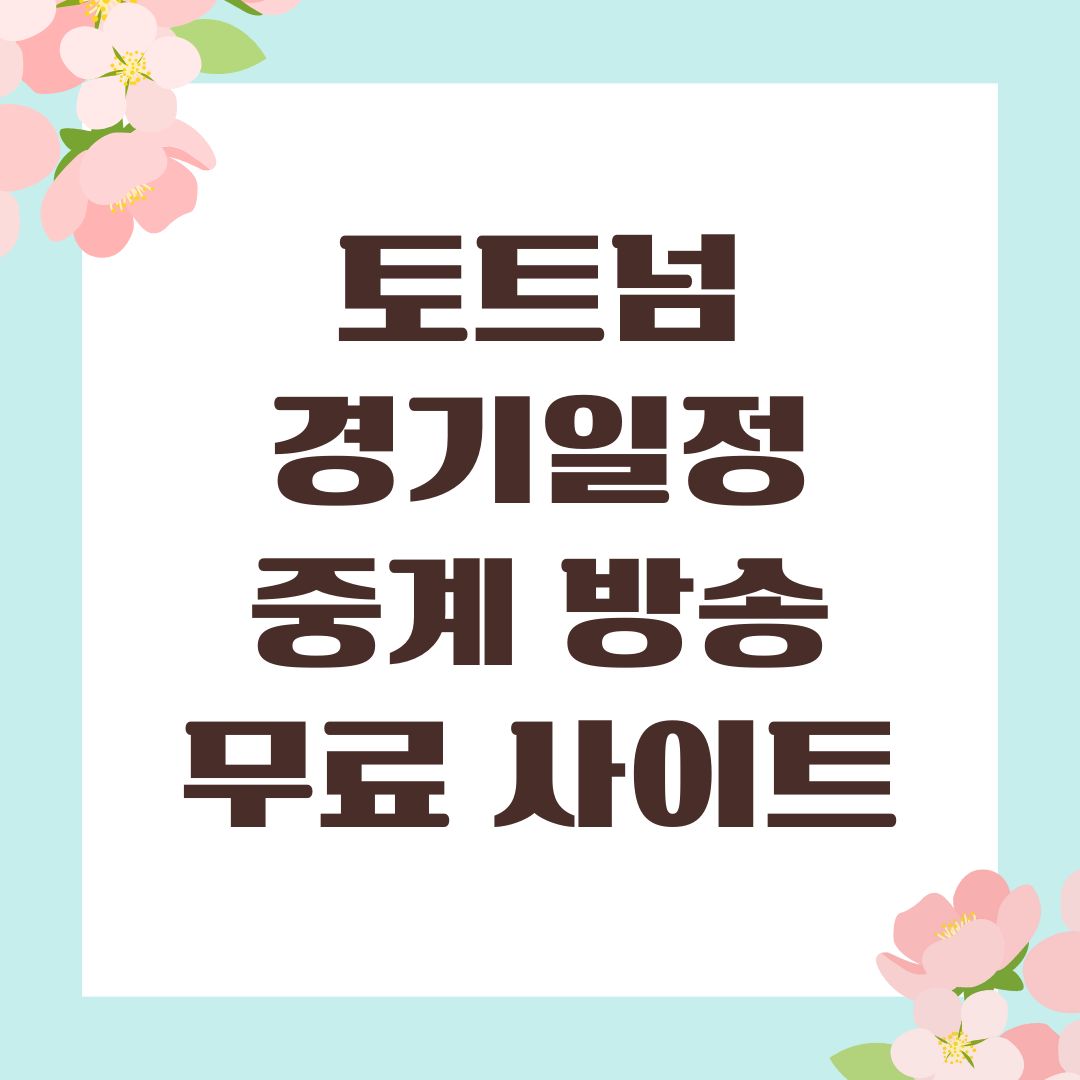 토트넘 경기일정 중계 방송 무료 사이트