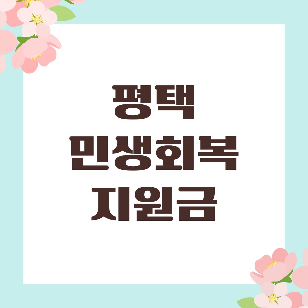 평택 민생회복지원금