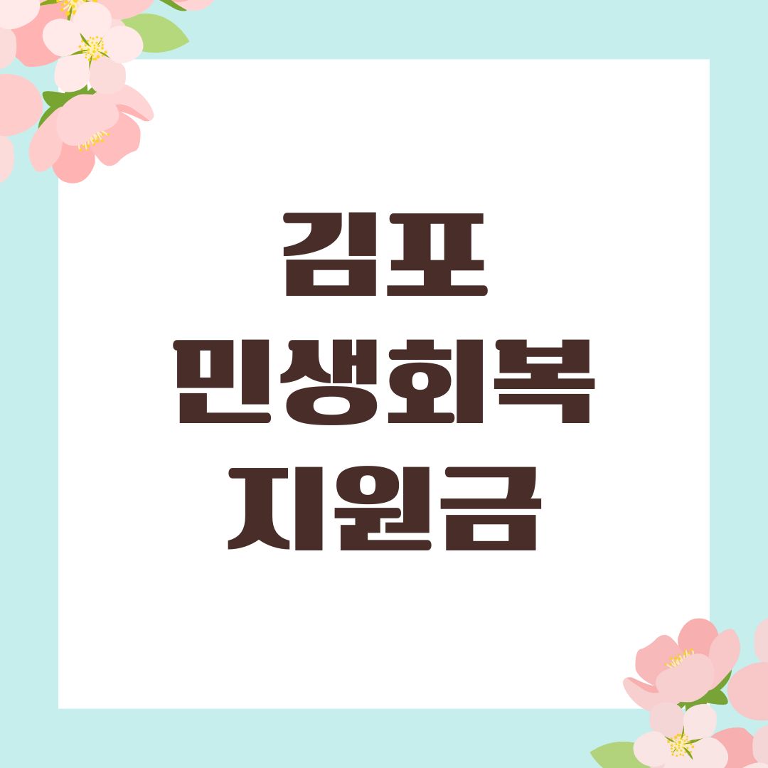 김포 민생회복지원금
