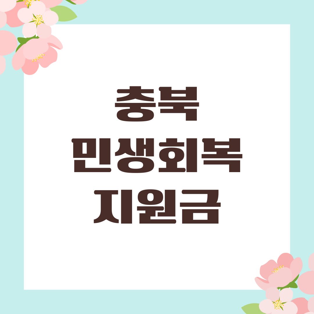 충북 민생회복지원금