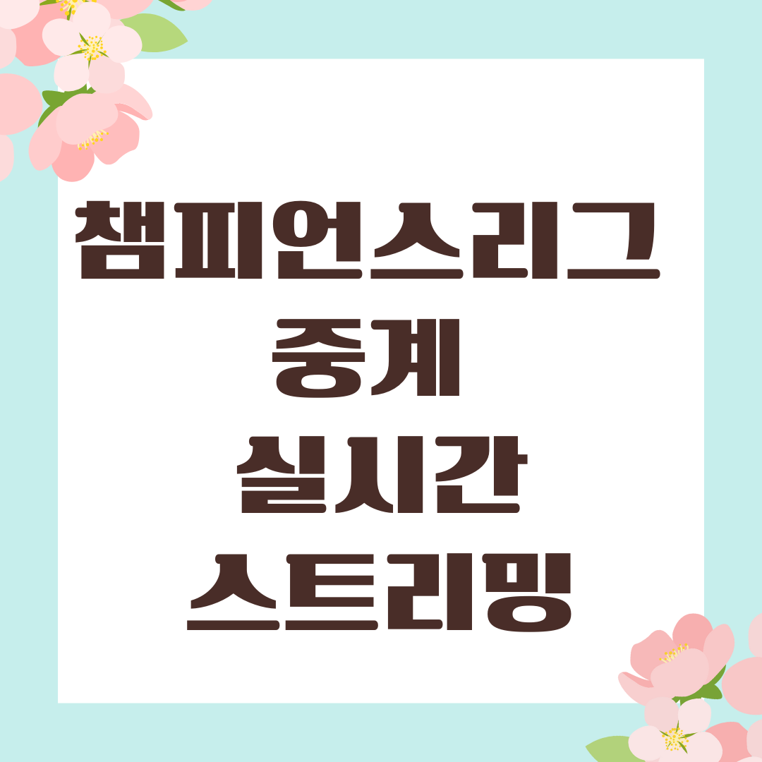 챔피언스리그 중계