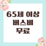 65세 이상 버스비 무료
