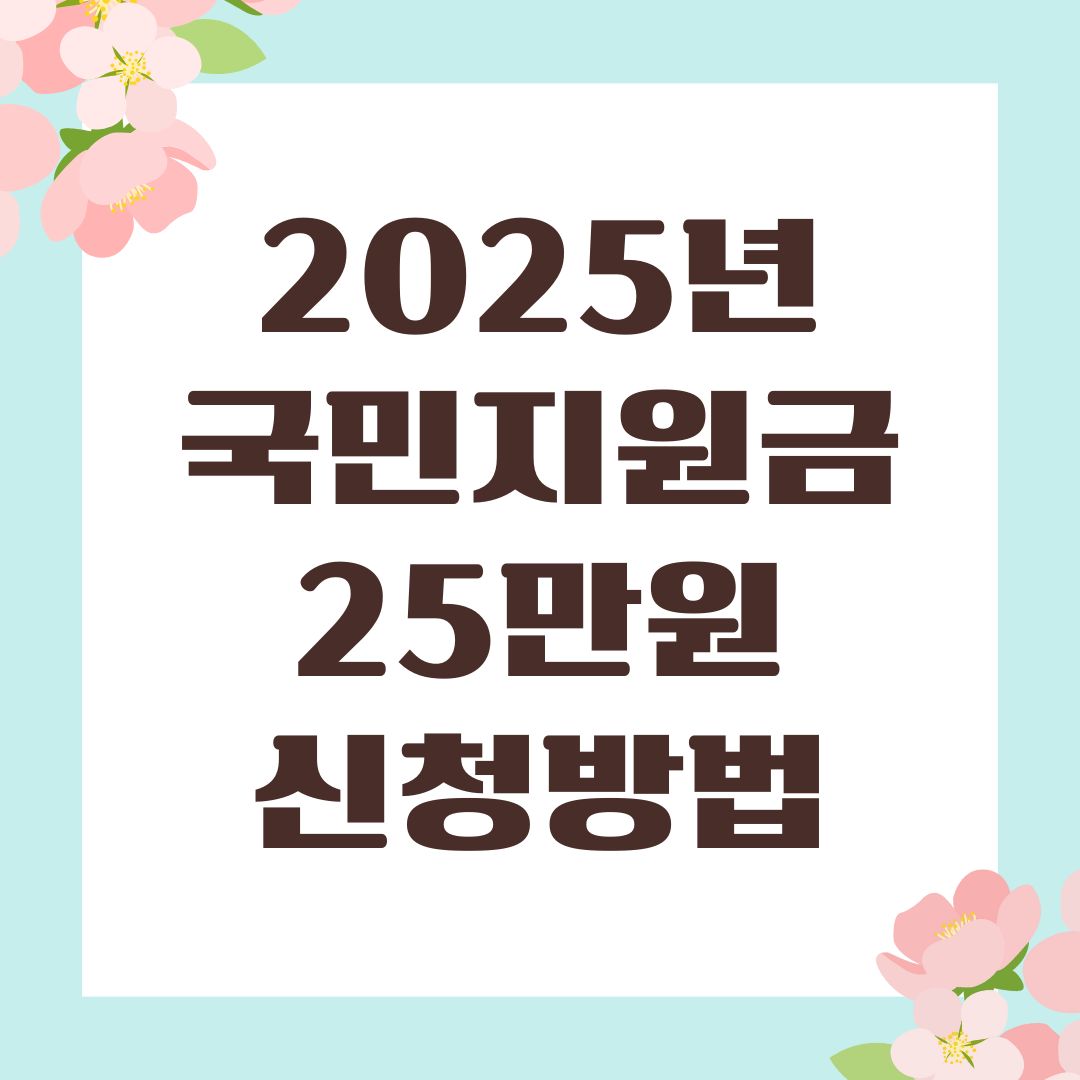 2025년 국민지원금 25만원 신청방법
