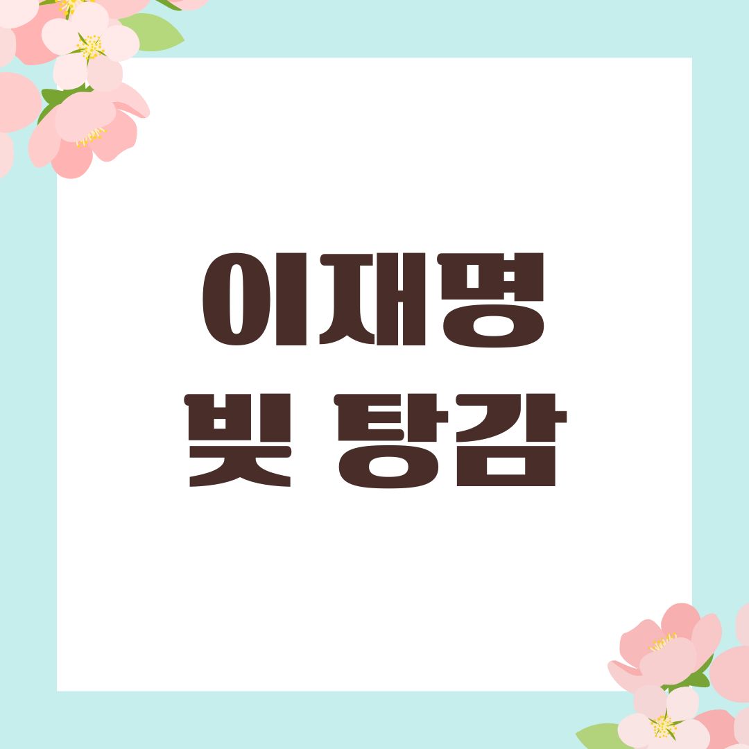이재명 빚 탕감