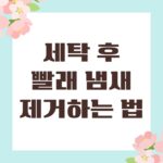 세탁 후 빨래 냄새 제거하는 법